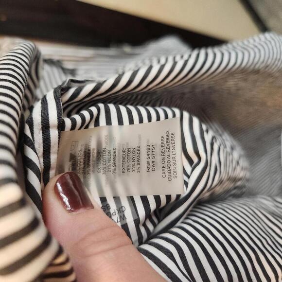 Calvin Klein Women's Striped Lace-Up Blouse- Size 0X - Picture 4 of 9